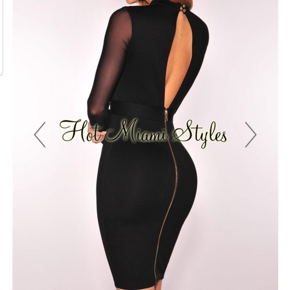 Hot miami styles black dress